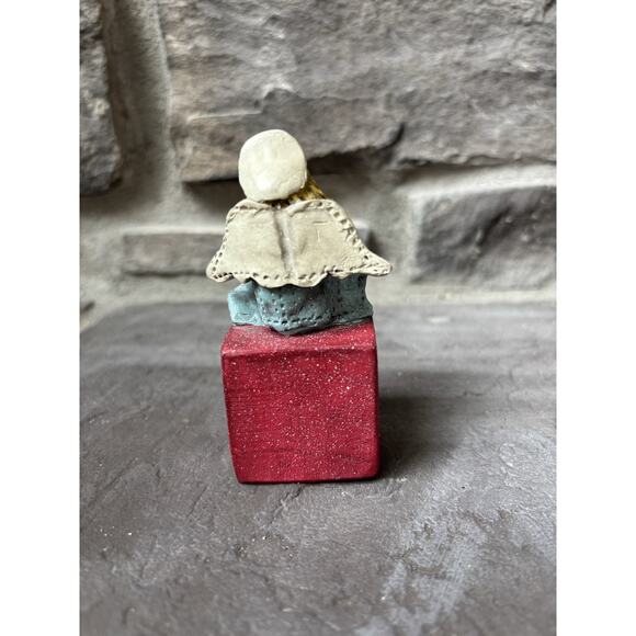 Christmas Angel Figurine Rejoice 3.5” Holiday Decor Cottagecore Vintage Y2K - Picture 3 of 8